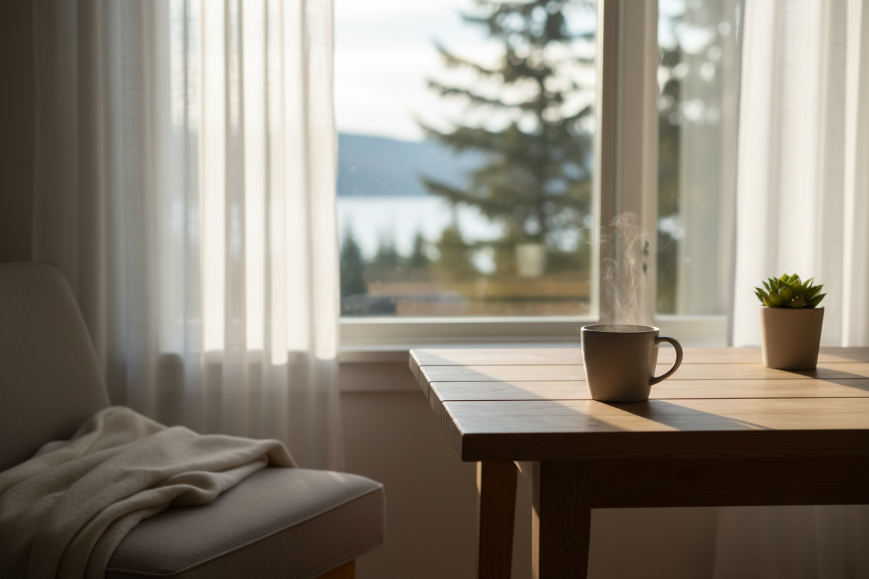 Kaffe, ro, begyndelser og en langsom start på dagen.